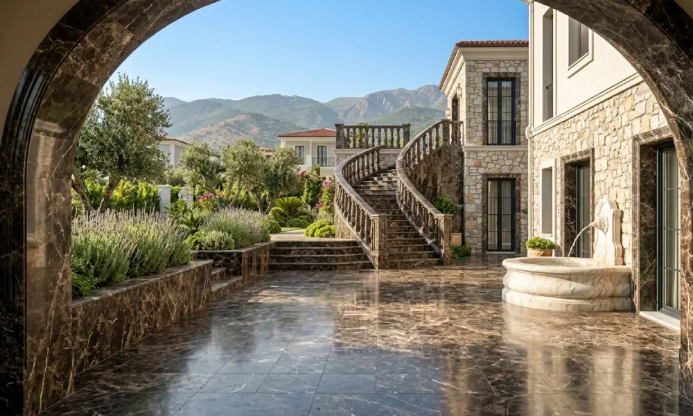 Emperador Dark Mermer Zemin Kapalama Örneği